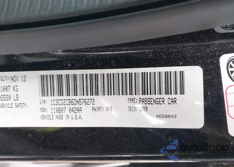 2013 Dodge Avenger Sxt из США, поврежденный, VIN 1C3CDZCB6DN576272